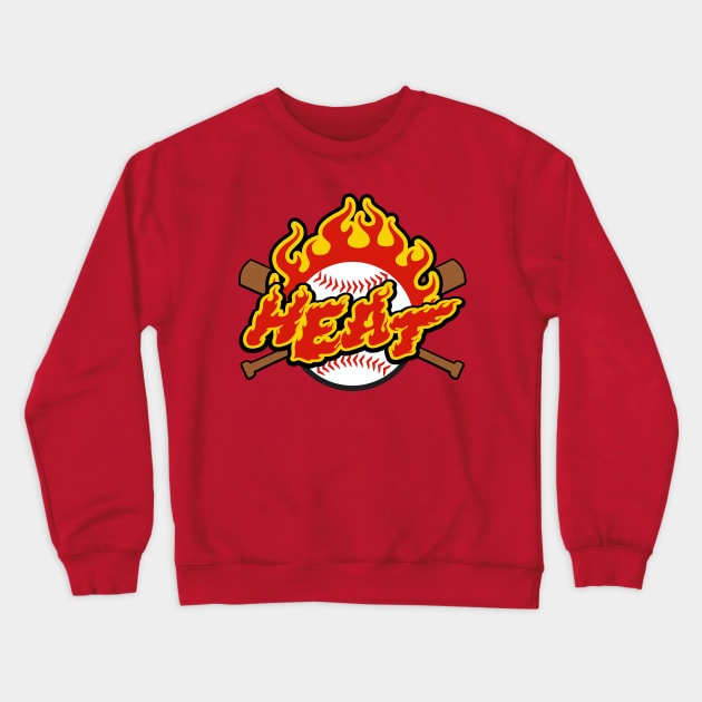 Heat Baseball Logo Crewneck Sweatshirt by DavesTees